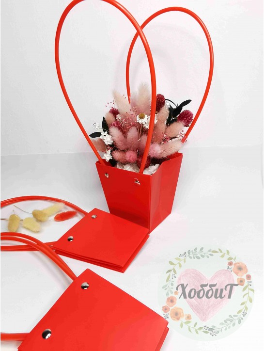 Плайм-пакет 10*9*7см (красный)